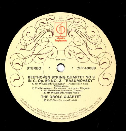 Drolc-Quartett, Ludwig van Beethoven - String Quartet No.9 In C (Opus 59, No.3); String Quartet No. 11 In F Minor (Opus 95 "Serioso") (LP, Album, RE) 17911
