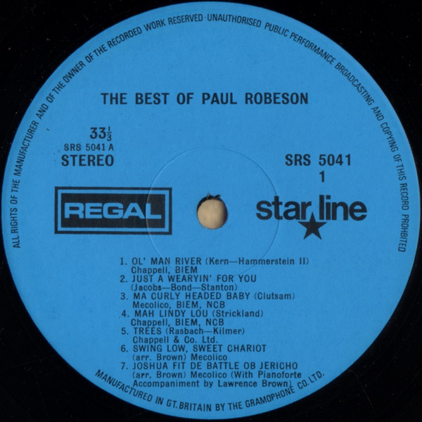 Paul Robeson - The Best Of Paul Robeson (LP, Comp, Non) 18105