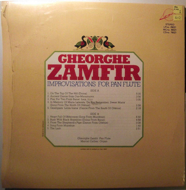 Gheorghe Zamfir - Improvisations Pour Fl√ªte De Pan Et Orgue Vol. ‚Äì 2 (LP, Album) 17451