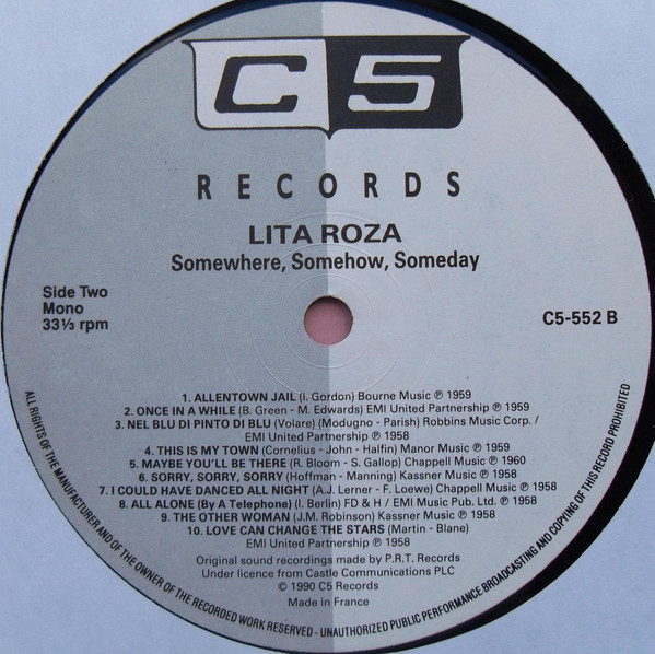 Lita Roza - Somewhere, Somehow, Someday (LP, Comp, Mono) 18552