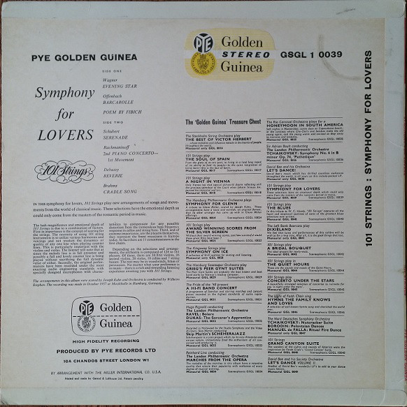 101 Strings - 101 Strings In A Symphony For Lovers (LP, Album) 15893