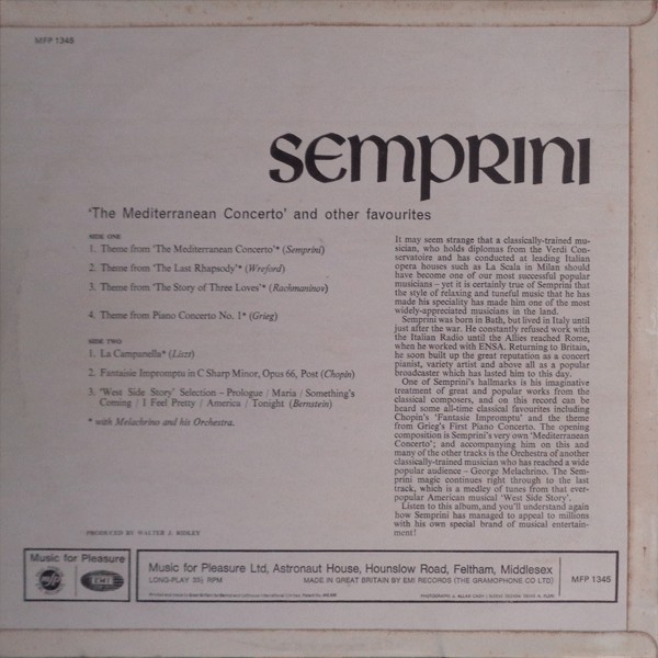 Semprini* - The Mediterranean Concerto (LP) 15791