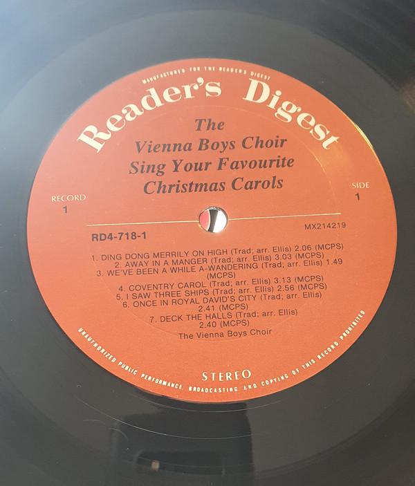 The Vienna Boys Choir* - Sing Your Favourite Christmas Carols (LP, Comp) 17498