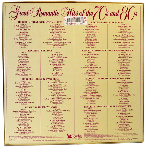 Various - Great Romantic Hits Of The 70s And 80s (8xLP, Comp) 17404