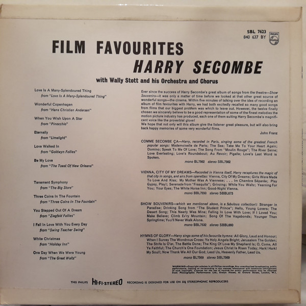 Harry Secombe - Film Favourites (LP) 18119