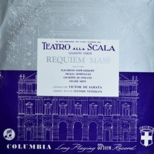 Giuseppe Verdi, Elisabeth Schwarzkopf, Oralia Dominguez, Giuseppe Di Stefano, Cesare Siepi, Victor De Sabata - Requiem Mass (LP, Mono) 16344