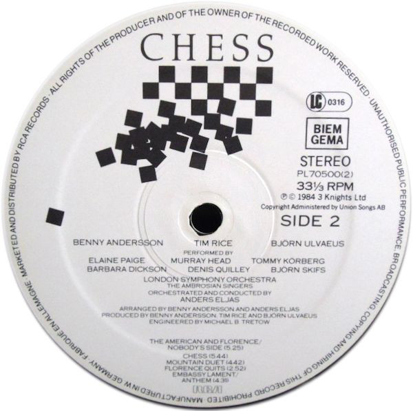 Benny Andersson, Tim Rice, Bj‚àö‚àÇrn Ulvaeus - Chess (2xLP, Album) 25978