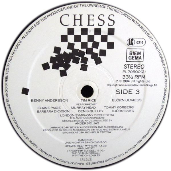 Benny Andersson, Tim Rice, Bj‚àö‚àÇrn Ulvaeus - Chess (2xLP, Album) 25979