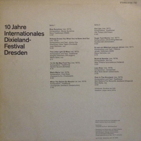 Various - Praktica and Dixieland 4 - 10 Jahre Internationales Dixieland-Festival Dresden (LP, Comp, RE) 21619