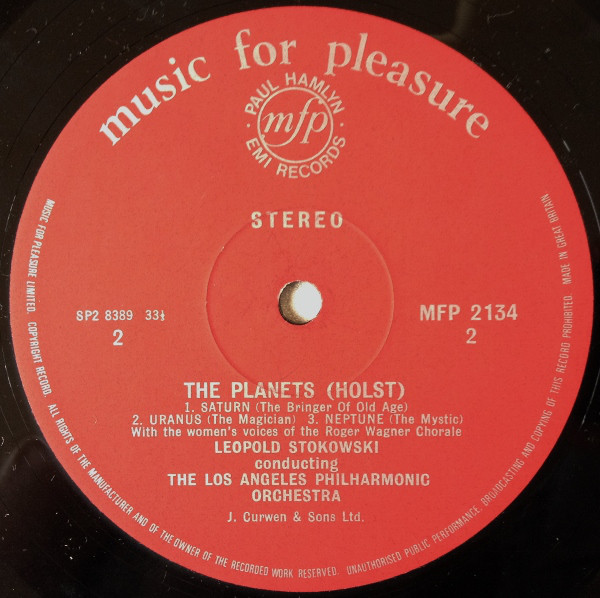 Holst* - Leopold Stokowski Conducting The Los Angeles Philharmonic Orchestra* - The Planets (LP) 18944