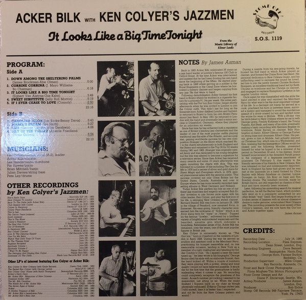 Acker Bilk With Ken Colyer's Jazzmen - Together Again - It Looks Like A Big Time Tonight (LP, Album) 21145