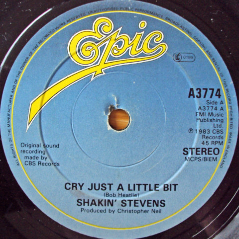 Shakin' Stevens - Cry Just A Little Bit (7", Single, Pap) 39539