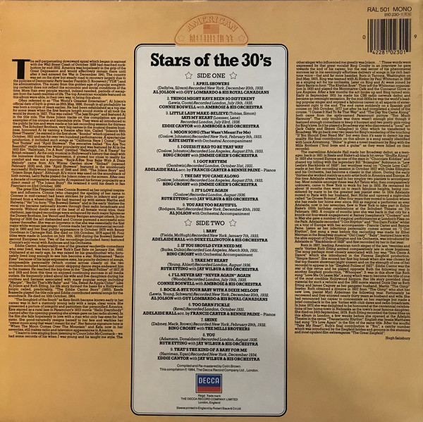 Various - Stars Of The 30's (LP, Comp, Mono) 20844