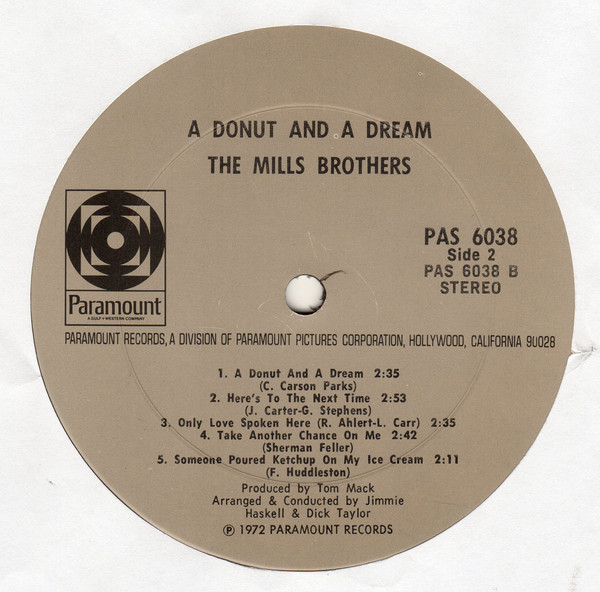 The Mills Brothers - A Donut And A Dream (LP, Album, Ter) 19344