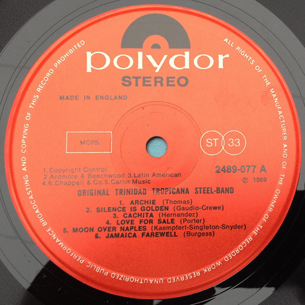 The Original Trinidad Steel Band - The Original Trinidad Steel Band (LP, Album, RE) 36012
