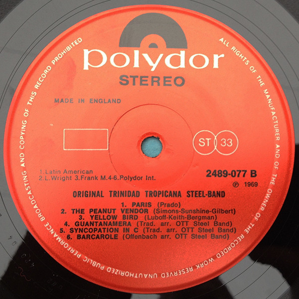 The Original Trinidad Steel Band - The Original Trinidad Steel Band (LP, Album, RE) 36013
