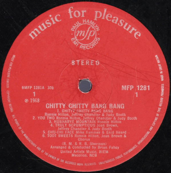 Various - Music From The Fabulous Film Of Ian Fleming's Chitty Chitty Bang Bang (LP) 18959