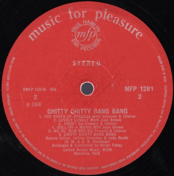 Various - Music From The Fabulous Film Of Ian Fleming's Chitty Chitty Bang Bang (LP) 18960