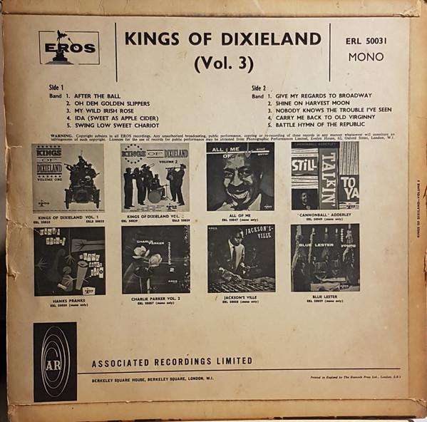 Kings Of Dixieland - Kings Of Dixieland Volume 3 (LP, Mono) 21276
