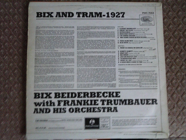 Bix Beiderbecke With Frankie Trumbauer's Orchestra* - Bix and Tram - 1927 (LP, Comp) 20453