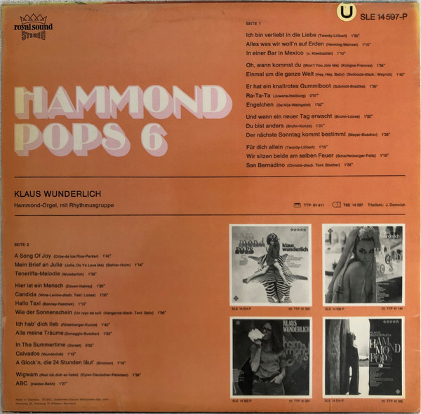 Klaus Wunderlich - Hammond Pops 6 (LP, Album) 25430