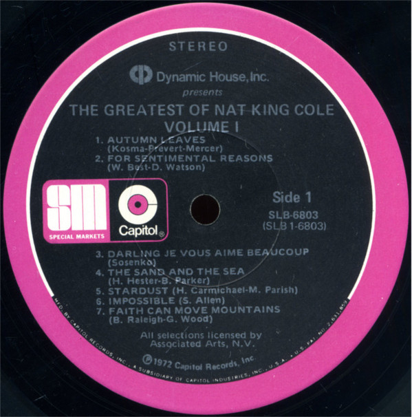 Nat King Cole - The Greatest Of Nat King Cole (2xLP, Album, Comp, Jac) 19447