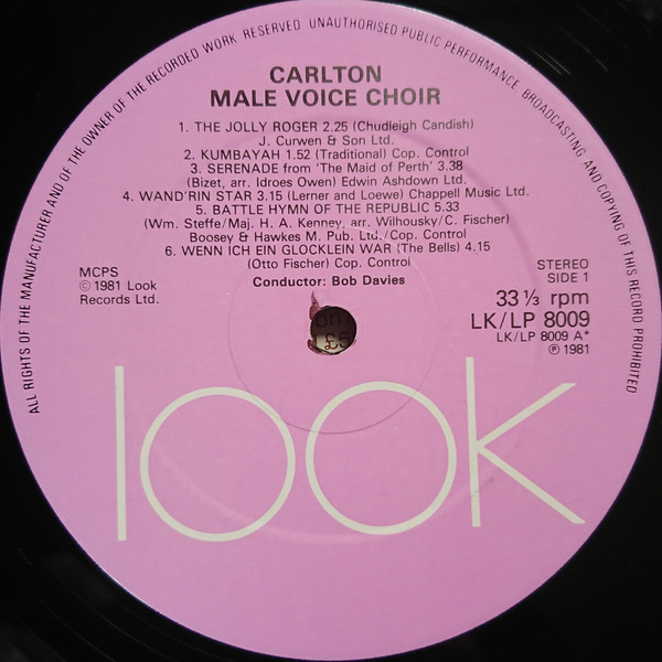 Carlton Male Voice Choir - Sings For You (LP, Album) 20786