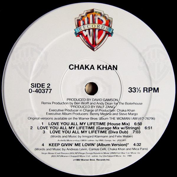 Chaka Khan - Love You All My Lifetime (12", Maxi) 21473