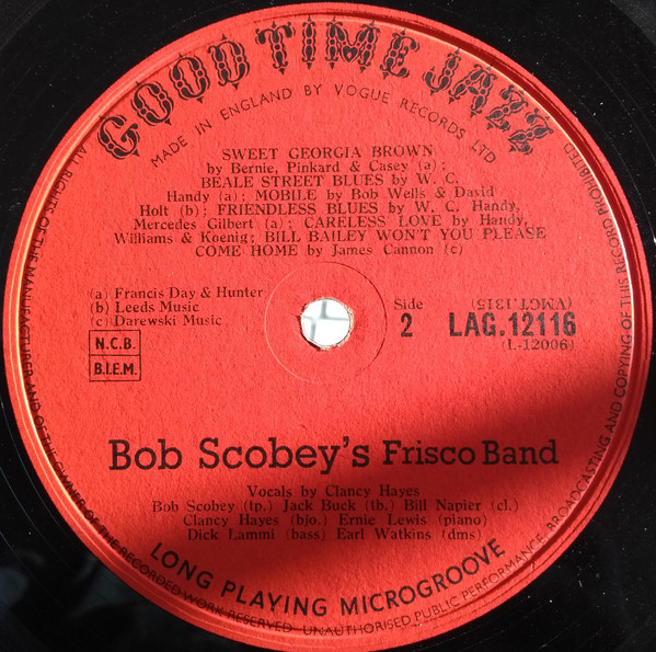 Bob Scobey's Frisco Band - Bob Scobey's Frisco Band (Vol. 4) (LP, Album) 21052