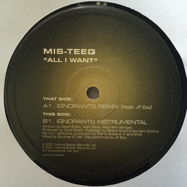 Mis-Teeq - All I Want (Remix) (12", Promo) 21403