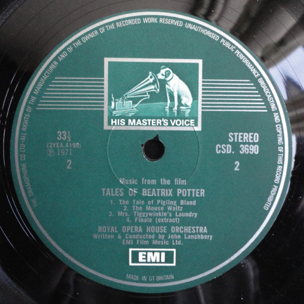 Orchestra Of The Royal Opera House, Covent Garden Conducted By John Lanchbery - Music From The Film Tales Of Beatrix Potter (LP) 21374