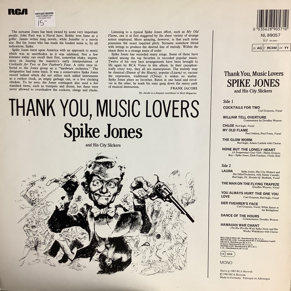 Spike Jones And His City Slickers - Thank You, Music Lovers