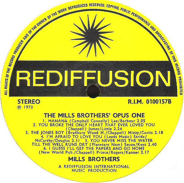 The Mills Brothers - Opus One (LP) 19351