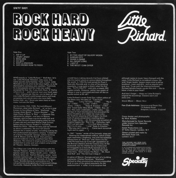 Little Richard - Rock Hard Rock Heavy (LP, Comp) 21310