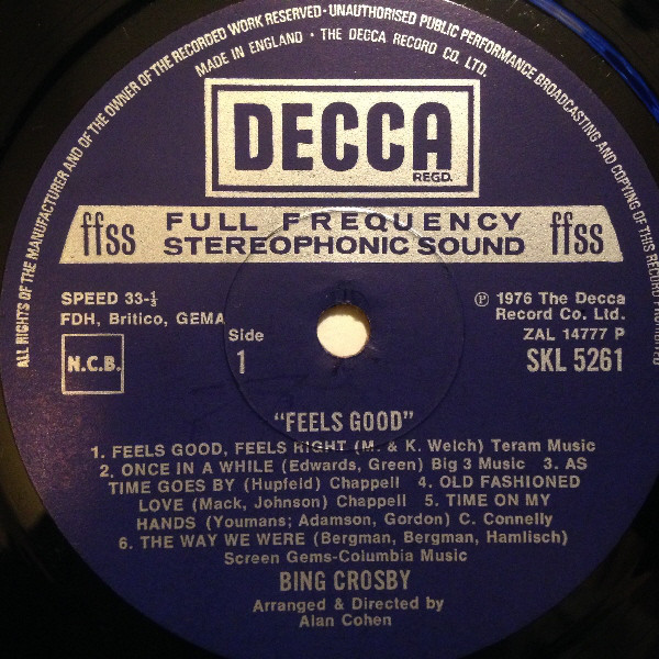 Bing Crosby - Feels Good, Feels Right (LP) 20738