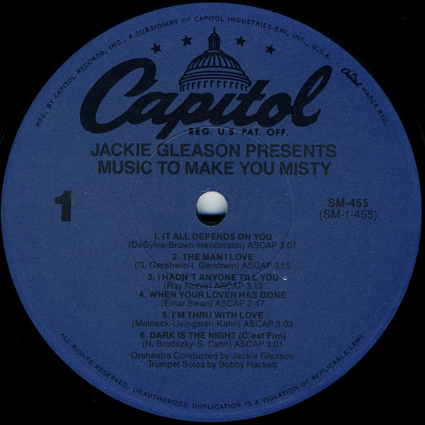 Jackie Gleason - Jackie Gleason Presents Music To Make You Misty (LP, Album, RE) 18650