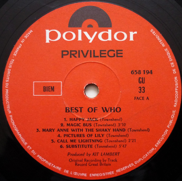 Who* - Best Of Who (LP, Comp) 21334