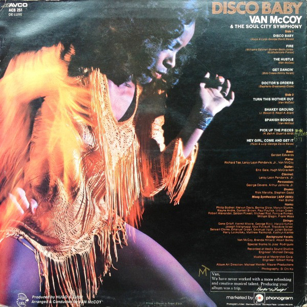 Van McCoy and The Soul City Symphony - Disco Baby (LP, Album) 19022
