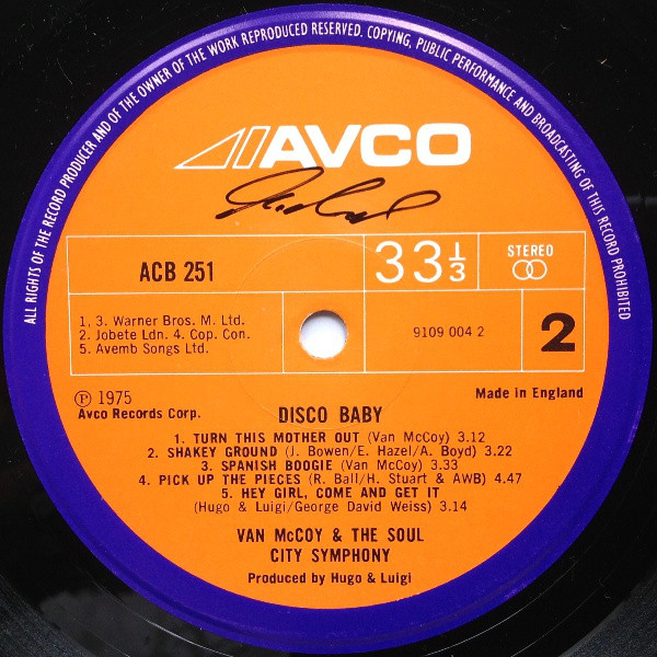 Van McCoy and The Soul City Symphony - Disco Baby (LP, Album) 19024