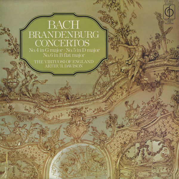 Johann Sebastian Bach, The Virtuosi Of England ¬∑ Arthur Davison - Brandenburg Concertos No. 4 In G Major / No. 5 In D Major / No. 6 In B Flat Major (LP) 18815