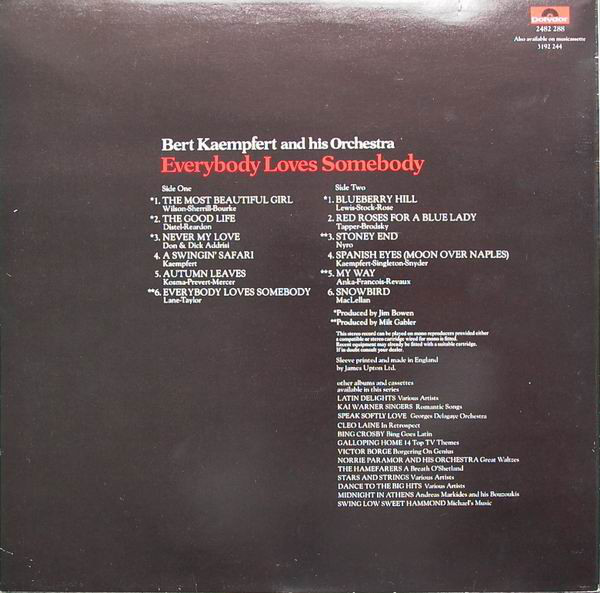Bert Kaempfert - Everybody Loves Somebody (LP, Comp) 18694