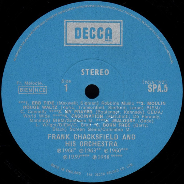 Frank Chacksfield - The World Of Frank Chacksfield (LP, Comp) 18932