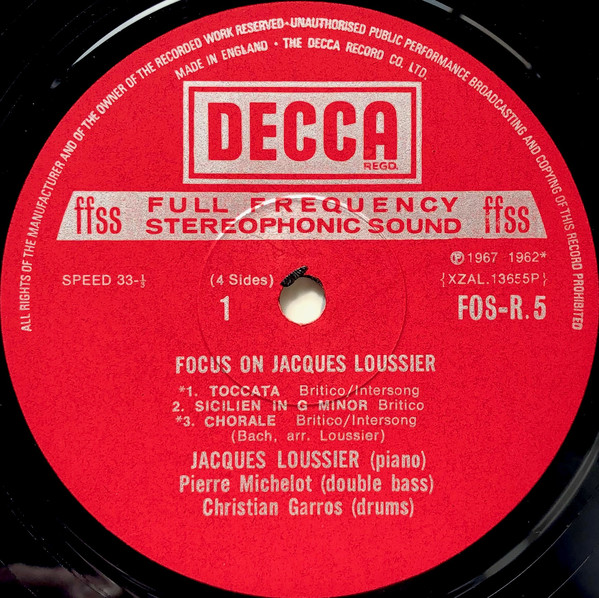 Jacques Loussier - Focus On Jacques Loussier (2xLP, Comp, Gat) 21520
