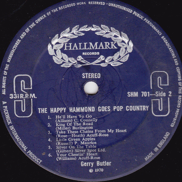 Gerry Butler - The Happy Hammond Goes Pop Country (LP, Album) 19122