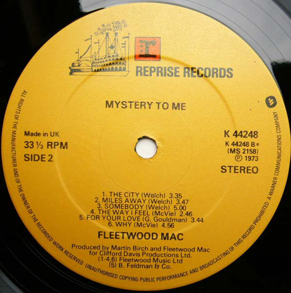 Fleetwood Mac - Mystery To Me (LP, Album, RP, Gat) 19239
