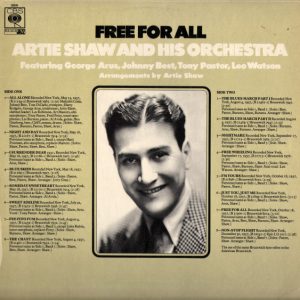 Artie Shaw And His Orchestra Featuring George Arus, Johnny Best*, Tony Pastor And Leo Watson - Free For All (LP, Comp, Mono) 20666