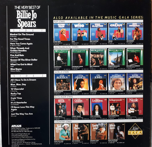 Billie Jo Spears - The Very Best Of Billie Jo Spears (LP, Comp) 18801
