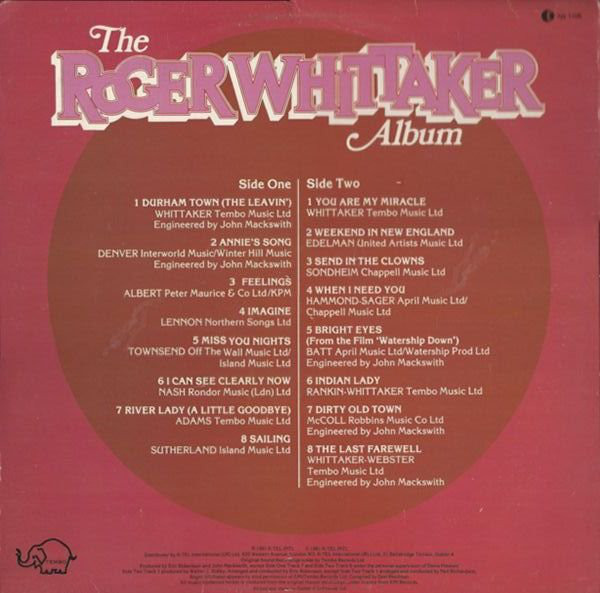 Roger Whittaker - The Roger Whittaker Album (LP, Album, Comp) 19284