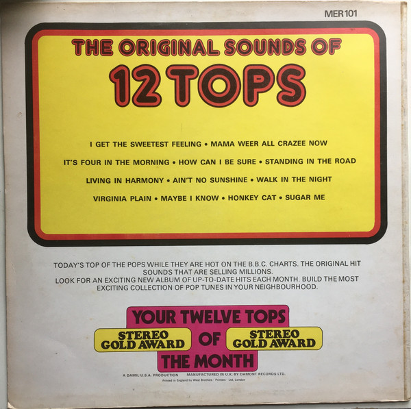 Unknown Artist - 12 Tops - Todays Top Hits (LP) 20361