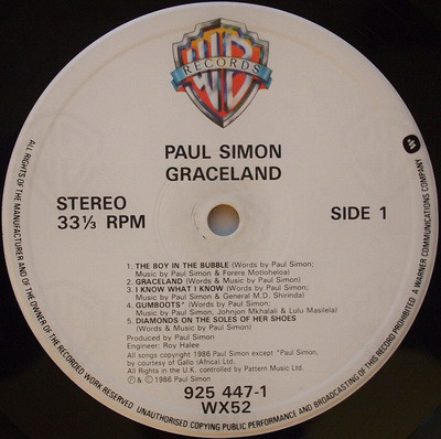 Paul Simon - Graceland (LP, Album, Emb) 21541